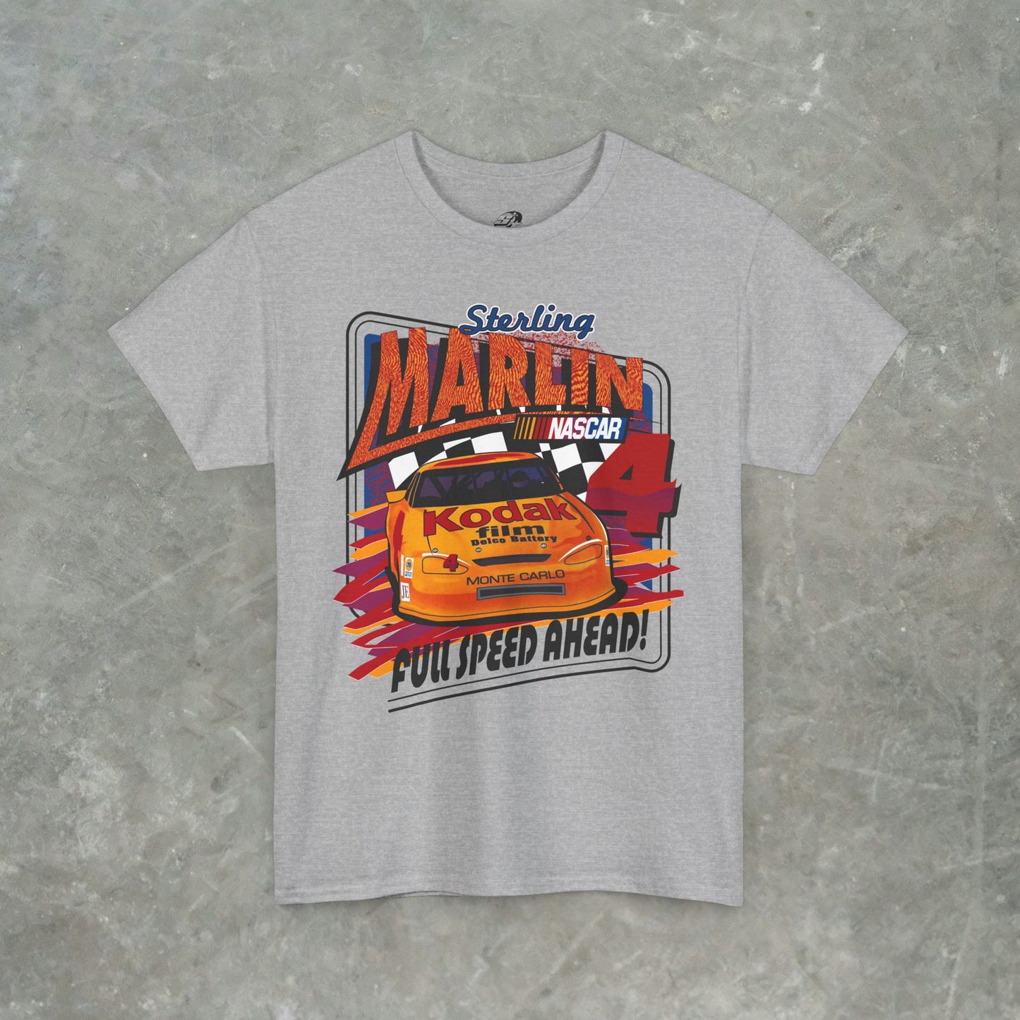 Vintage Sterling Marlin NASCAR T-Shirt – Kodak Racing Car Graphic Tee for Racing Fans