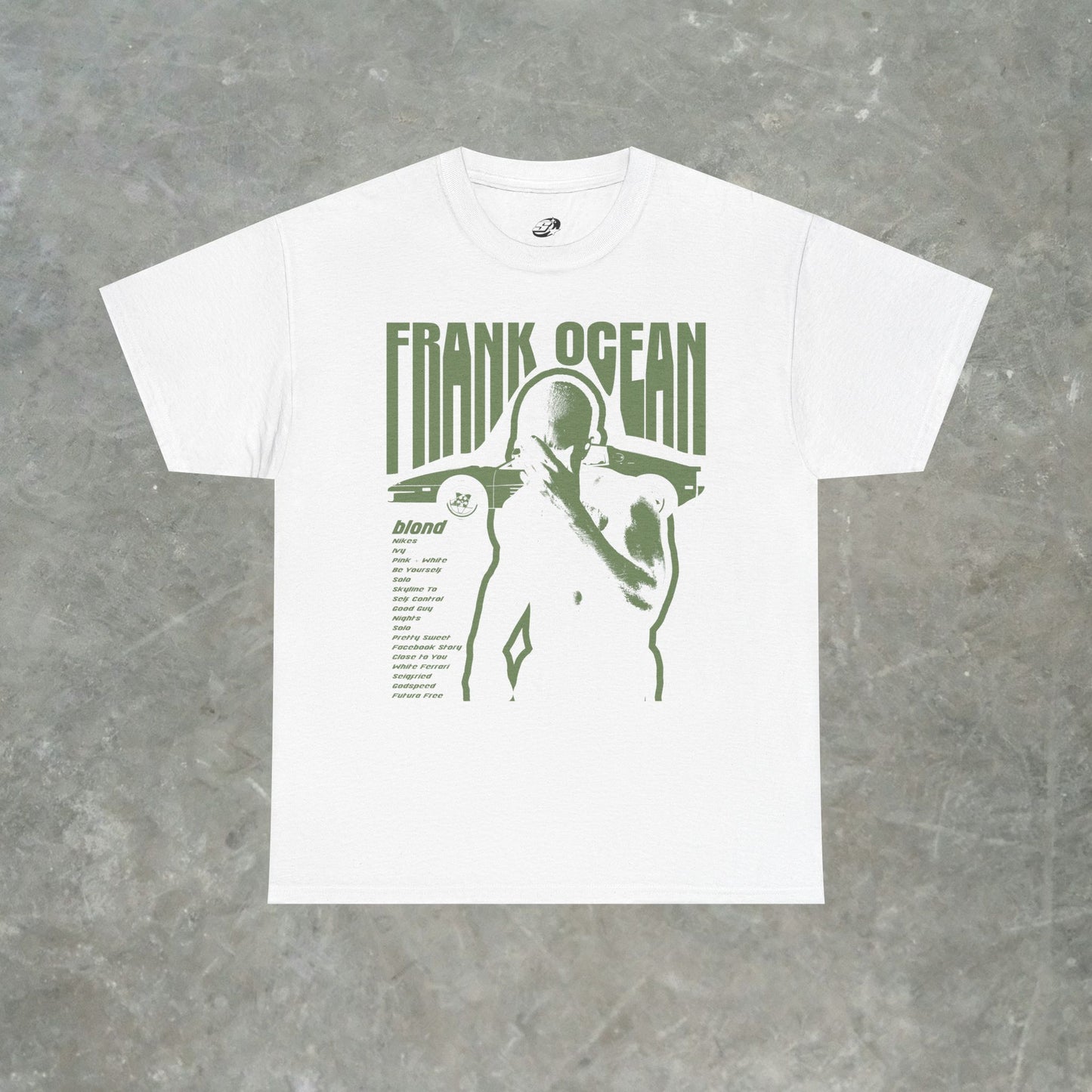 Frank Ocean Blonde Graphic T-Shirt – Vintage Album Cover Streetwear Tee - Gildan Heavy Cotton