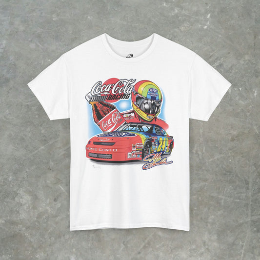 Vintage Coca-Cola Racing T-Shirt - Retro NASCAR Jeff Gordon Graphic Tee - Classic 90s Monte Carlo Car Shirt - Gildan Heavy Cotton