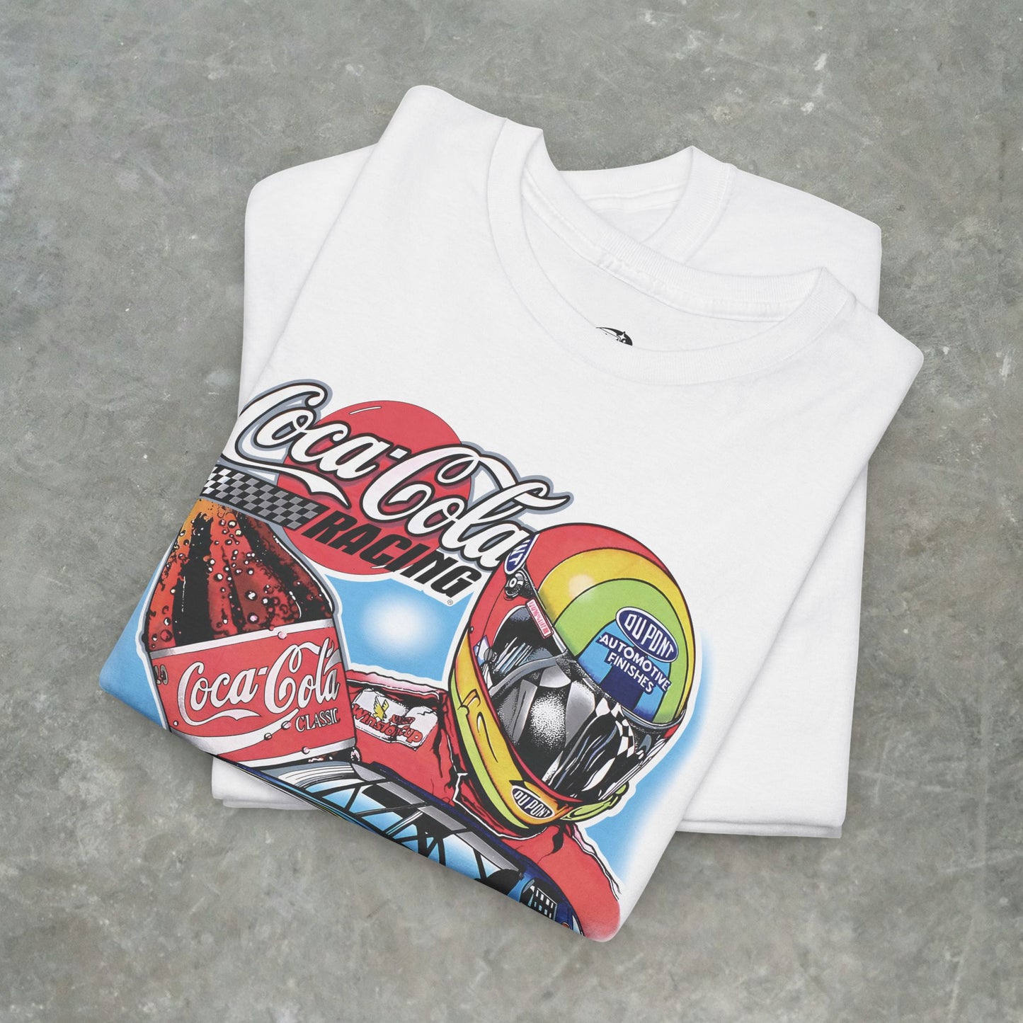 Vintage Coca-Cola Racing T-Shirt - Retro NASCAR Jeff Gordon Graphic Tee - Classic 90s Monte Carlo Car Shirt - Gildan Heavy Cotton