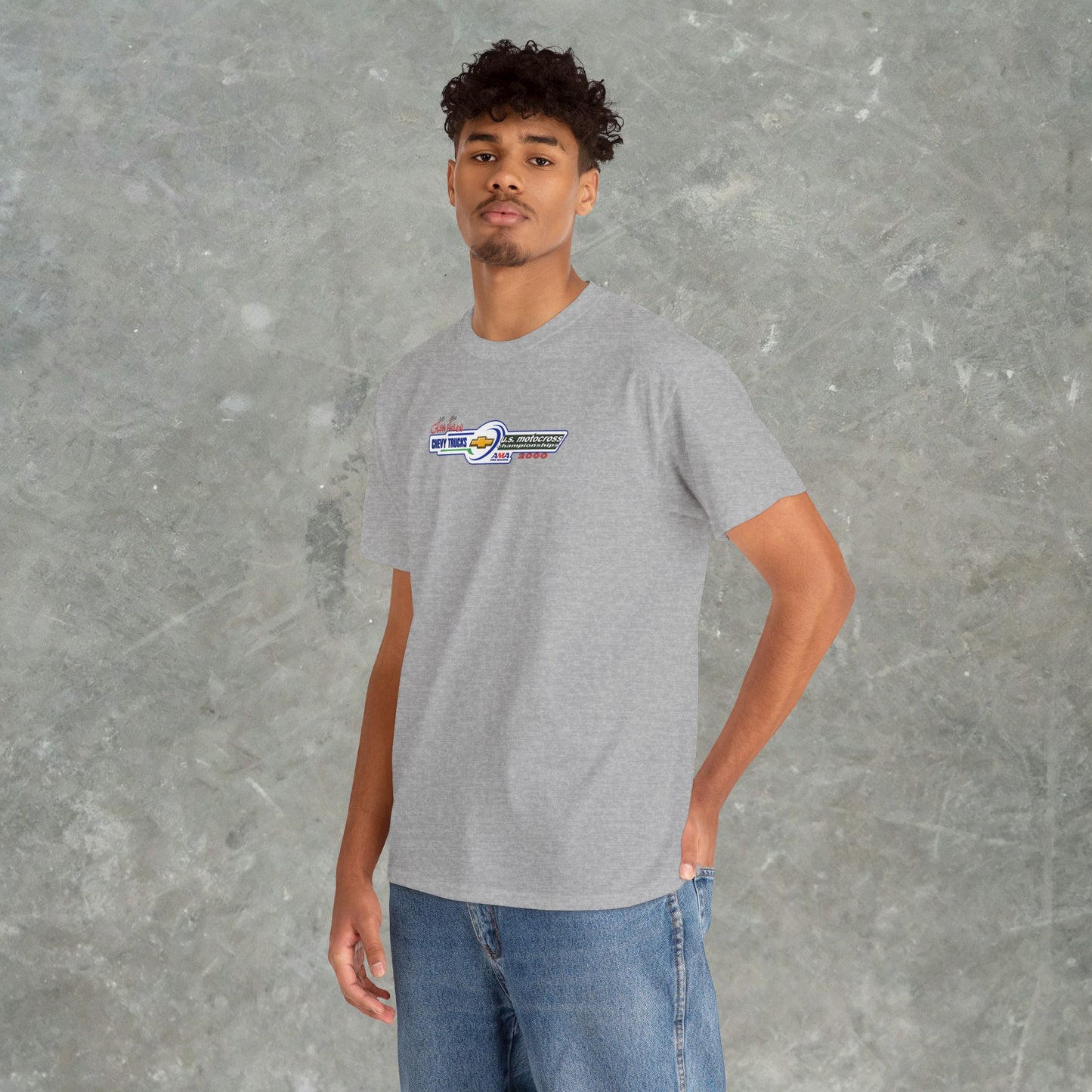 Vintage 2000 Chevy Trucks AMA Motocross Glen Helen Graphic T-Shirt - Retro Dirt Bike Racing Tee - Gildan Heavy Cotton