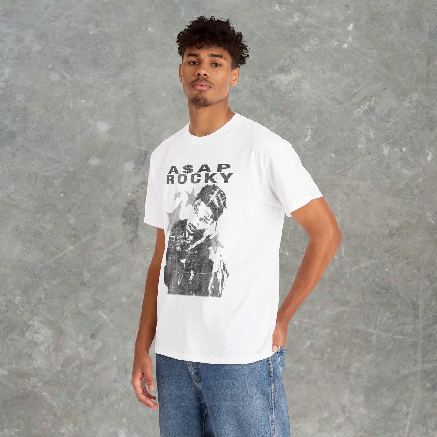 A$AP Rocky Graphic T-Shirt – Vintage Hip Hop Streetwear Tee for Rap Fans - Gildan Heavy Cotton