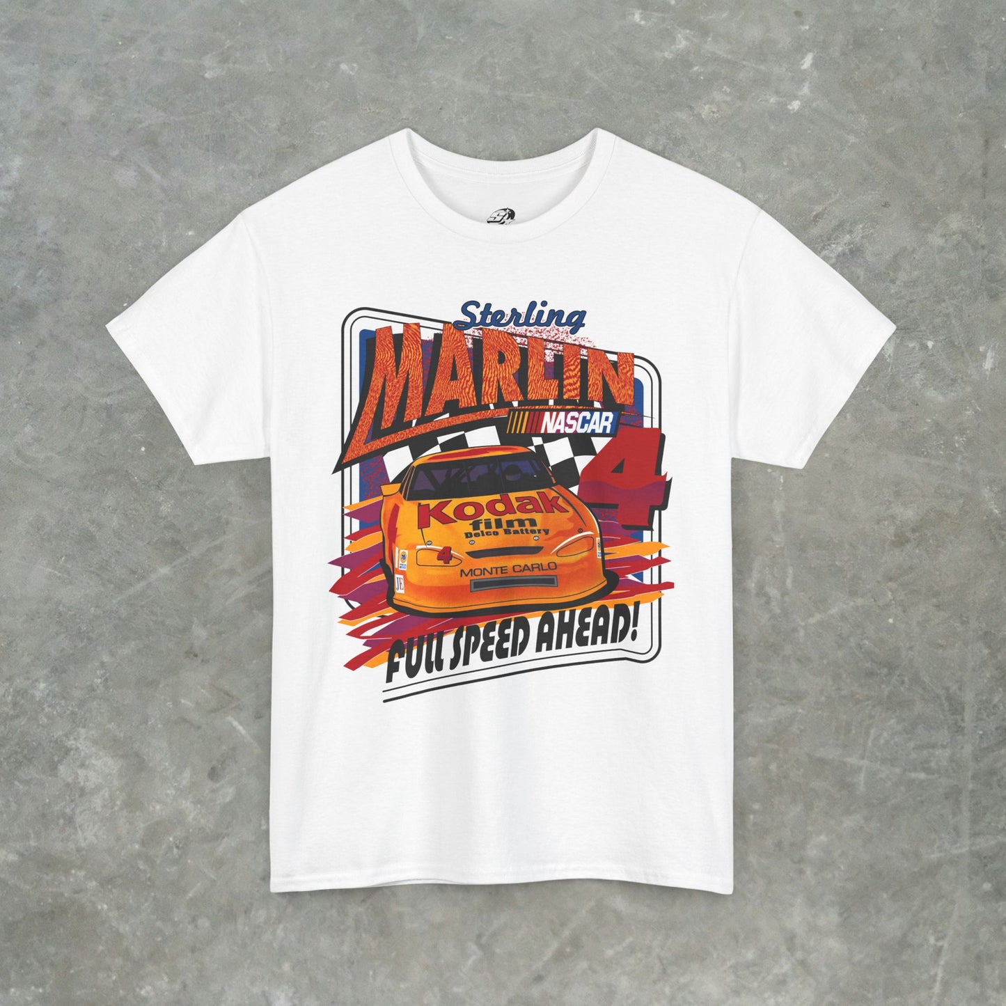 Vintage Sterling Marlin NASCAR T-Shirt – Kodak Racing Car Graphic Tee for Racing Fans
